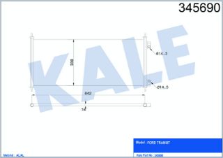 KLİMA RADYATÖRÜ V184 2.0 TDCI 2.4 TDCI 00>06 resmi