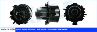 KALORİFER MOTORU RENAULT MASTER II 1.9/2.2/2.5DCI 00=> OPEL MOVANO 2.2/2.5CDTI 1.9DTI 03=> NISSAN INTERSTAR 02=> (12V) resmi