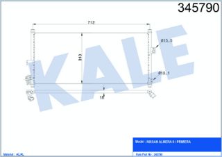 RADYATÖR KLİMA PRIMERA 02-08  ALMERA 00-06 resmi