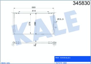 RADYATÖR KLİMA HİLUX  98-01 LN-145 resmi