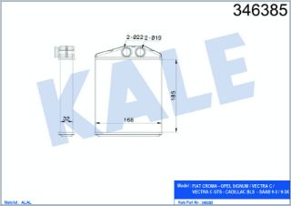 RADYATÖR KALÖRİFER VECTRA C 02-08  9-3 02=  MERİVA A 03-10  BRAZING resmi