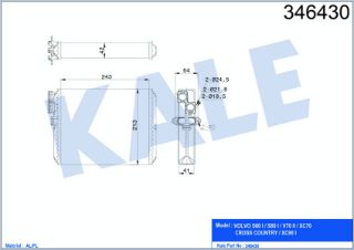 KALORİFER RADYATÖRÜ VOLVOS60 2.0T 2.4 01 S80 98-06 V70 00 XC70 00 XC90 02 812328 resmi