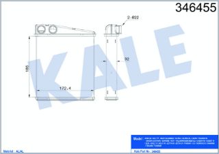 RADYATÖR KALORİFER GOLF5  CADDY  JETTA  A3  LEON  OCTAVIA 04-13 BRAZING resmi