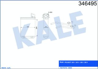 KALORİFER RADYATÖRÜ 346495 P205 P205-II P309 85 > resmi