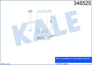 KALORİFER RADYATÖRÜ ALFA ROMEO 166 2.0-2.4-2.5-3.0-3.2 98-07 resmi