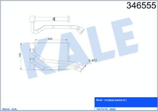 RADYATÖR KALORİFER SANTAFE 01-06 2.0 - 2.4 - 2.7 BRAZING resmi