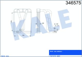 RADYATÖR KALORİFER CARENS II 00-06 BRAZING resmi