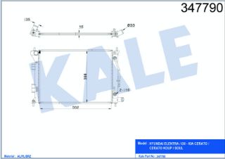 SU RADYATÖRÜ HYUNDAI İ30 12=> ELANTRA 11=> 1.6 KIA SOUL 1.6GDI 11=> (AT) [BRAZING] [552×398×16] resmi