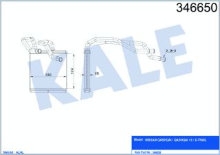 RADYATÖR KALORİFER QASHQAI 07-13  X-TRAİL BRAZING resmi