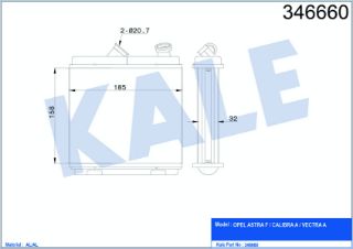 RADYATÖR KALÖRİFER VECTRA A 88-95  ASTRA F 91-98  BRAZING resmi