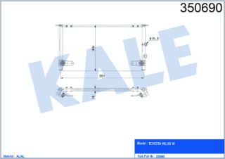 RADYATÖR KLİMA HİLUX 01-05 LN-145 resmi