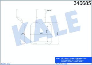 RADYATÖR KALORİFER COMBO B  94-01 / CORSA B 93-00 resmi