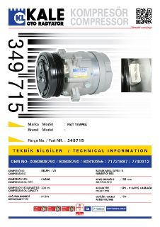 KLİMA KOMPRESÖRÜ TEMPRA 91-96 resmi