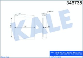 KALORİFER RADYATÖRÜ LANDROVER FREE LANDER 2-ROVEREVOQUE-VOLVO S60 II-S80 II-V60-V70 III-XC70-XC60 resmi