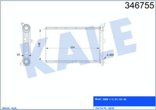 KALORİFER RADYATÖRÜ BMW 1 E81-E87 04-12 -BMW 1 COUPE E82-E88 07 BMW 3 E90-E91 05-11 resmi