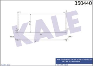 KÖNDENSER (KLIMA) RADYATÖRÜ VOLVO FH 420 / FH 460 / FH 500 / FH 540 FH II 420 / FH II 460 / FH II 500 / FH II 540 resmi