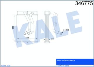 RADYATÖR KALORİFER SONATA98-04 BRAZING resmi