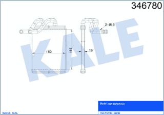 RADYATÖR KALORİFER SORENTO 03-06 BRAZING resmi