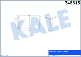 KALORİFER RADYATÖRÜ MERCEDES BENZ S SERİSİ 91-98 120X184X42 resmi