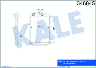 RADYATÖR KALORİFER DUCATO III 06-14  JUMPER III 06-14  BOXER III 06-14  JUMPER IV 14=  DUCATO IV 14=  BOXER IV 14= BRAZING resmi