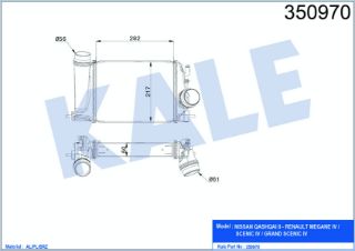 TURBO RADYATÖRÜ İNTERCOOLER NİSSAN QASHQAI II 1.2DIC-T 03-> - RENAULT MEGANE IV 1.2TCE 15-> resmi