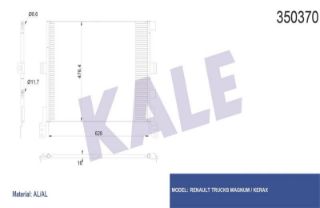 KÖNDENSER (KLIMA) RADYATÖRÜ RENAULT TRUCKS MAGNUM / KERAX / PREMIUM2 DISTRIBUTION ROUTE 2004 SONRASI resmi