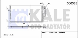 KÖNDENSER (KLIMA) RADYATÖRÜ SCANIA P, G, R, T SERILER 2004 VE SONRASI resmi