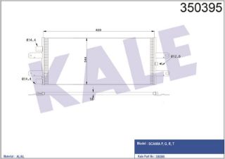 KÖNDENSER (KLIMA) RADYATÖRÜ SCANIA P, G, R, T SERILER 2004 VE SONRASI resmi