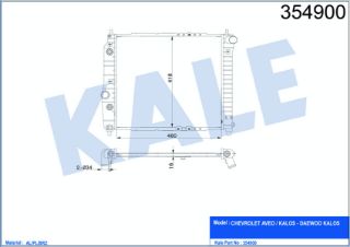 SU RADYATÖRÜ CHEVROLET KALOS AL/PL/BRZ 480X418X16 resmi