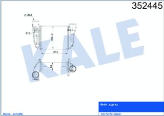 TURBO RADYATÖRÜ İNTERCOOLER AUDI A4 AVANT / QUATTRO 01>08 1.8T BFB CFMA resmi