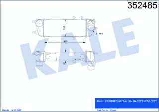 TURBO RADYATÖRÜ İNTERCOOLER HYUNDAİ ELANTRA/I30 1.6-2.0 CRDI 07=> resmi