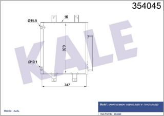 KÖNDENSER AL/AL TOYOTA PASSO-DAİHATSU SIRİON-SUBARU JUSTY IV resmi