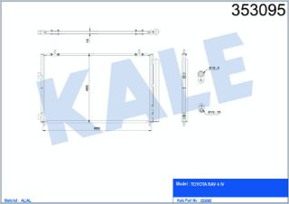 RADYATÖR KLİMA RAV-4 12= 2.0 BENZİNLİ  2.2 DİZEL resmi