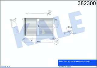 KLİMA RADYATÖRÜ OPEL VECTRA B - VAUXHALL VECTRA B 1.6İ 99- resmi