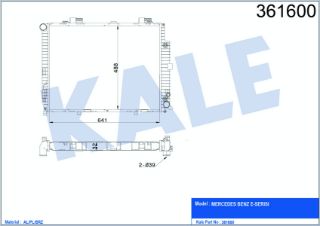 SU RADYATÖRÜ MERCEDES BENZ (E-CLASS) W210/S210 E290/T TURBO-D 96<99 (AT) (AC/NAC) [BRAZING] [641×488×32]
 resmi