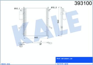 X KLİMA KÖNDENSERİ MİTSUBİSHİ L200 AL/AL 467X513X16 resmi