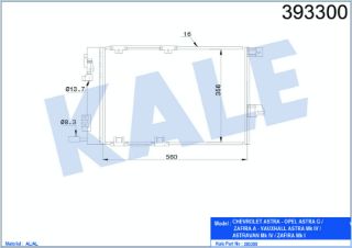 KÖNDENSER ASTRA 2.0 DTI GLS ASTRA G ZAFİRA   580-378-16 resmi