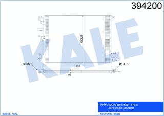 X KLİMA RADYATÖRÜ VOLVO S60 I 01-10 -S80 I 98-06 -V70 II 99-07 XC70 02-07 632X440X16 TÜPSÜZ resmi