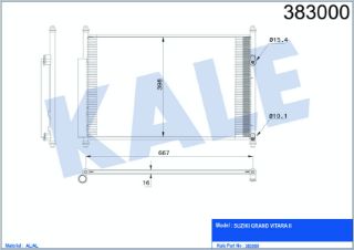 RADYATÖR KLİMA GRAND VİTARA 05-15 (1.6 - 2.0 - 2.4 - 2.7) resmi