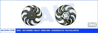 FAN MOTORU-290 MM 90W (VW POLO 02-10  SEAT IBIZA 02-10  SKODA FABIA 00-10) resmi