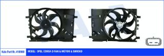 RADYATOR FAN MOTORU+DAVLUMBAZ CORSA D 130W 390MM resmi