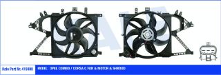 RADYATOR FAN MOTORU KOMPLE CORSA C Y13DT Z13DT Z13DTJ Z17DT 160W 360MM resmi