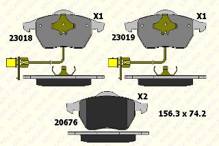 ÖN  FREN BALATASI A4 A6 1,8T 1,9TDI 95> PASSAT 1,8T 1,9TDI 95 00 GOLF IV 1,9TDI SUPERB 02> resmi