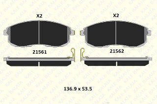 ÖN  FREN BALATASI JUKE 1,6 2013> MAXİMA QX 1995 2003 resmi