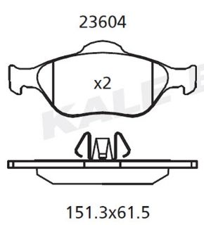 ÖN  FREN BALATASI FİESTA IV / V 95>08 FUSİON 02>12 KA 1,6 03>08 MAZDA 121 III 03> ABSLI resmi