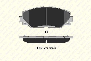 ÖN  FREN BALATASI AURIS 2007 2012 COROLLA 2006 2012 (VVT I BENZİNLİ) resmi