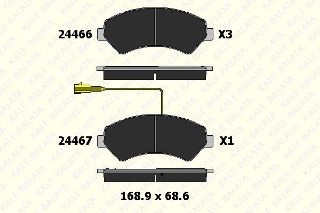 ÖN  FREN BALATASI DUCATO III BOXER III JUMPER III 2,2HDI / 2,2HDI / 3,0HDI 16Q / 20Q 06> KARSAN JEST (TEK FISLI) resmi