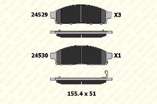 ÖN  FREN BALATASI L200 2,5 D 4X4 2006 2012 L200 2,4 2015> FIAT FULLBACK 16> resmi