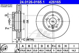 ÖN  FREN DİSKI 15 INCH (276MM) ASTRA J 10> CRUZE10> AVEO T300 resmi