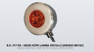 KUPE LAMBA KIRMIZI BEYAZ NEONLU KROM SİNYALLI 24V resmi